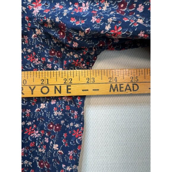 Express Mens Button Up Long Sleeve Slim Fit Shirt Size L Blue Floral Lightweight - Picture 8 of 10